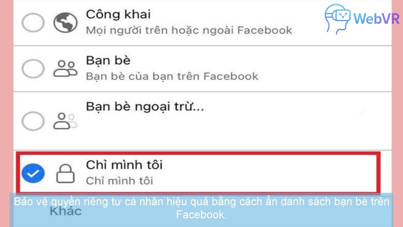 Bảo vệ quyền riêng tư cá nhân hiệu quả bằng cách ẩn danh sách bạn bè trên Facebook.