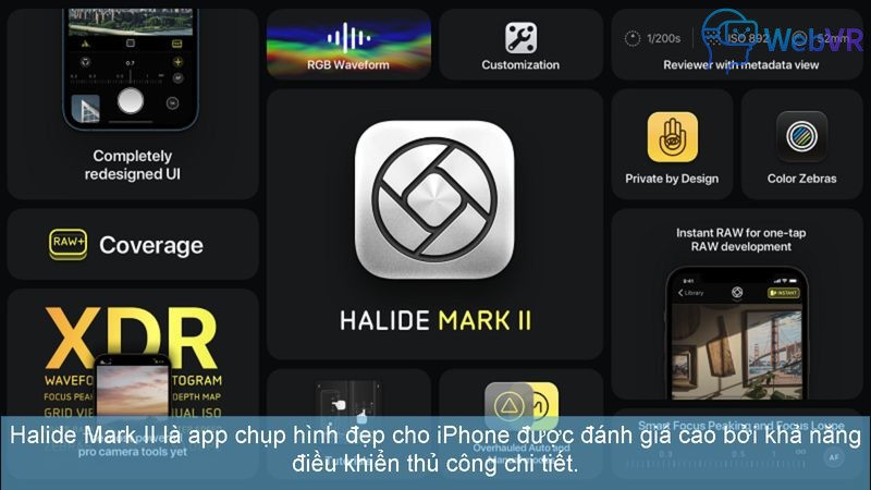 Halide Mark II là app chụp hình đẹp cho iPhone được đánh giá cao bởi khả năng điều khiển thủ công chi tiết.