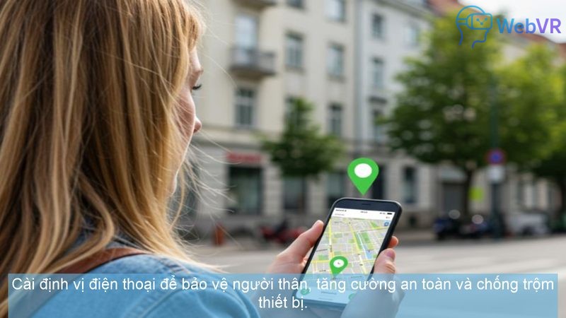 Cài định vị điện thoại để bảo vệ người thân, tăng cường an toàn và chống trộm thiết bị.