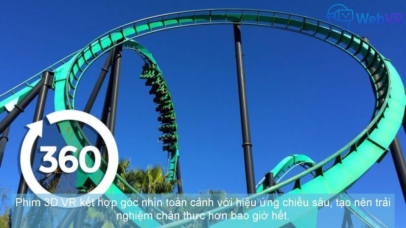 Phim 3D VR kết hợp góc nhìn toàn cảnh với hiệu ứng chiều sâu, tạo nên trải nghiệm chân thực hơn bao giờ hết.