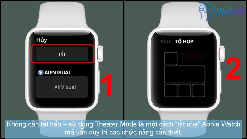 Không cần tắt hẳn – sử dụng Theater Mode là một cách “tắt nhẹ” Apple Watch mà vẫn duy trì các chức năng cần thiết.
