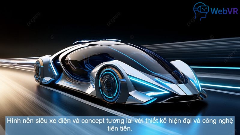 Hình nền siêu xe điện và concept tương lai với thiết kế hiện đại và công nghệ tiên tiến.
