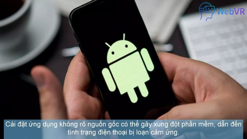 Cài đặt ứng dụng không rõ nguồn gốc có thể gây xung đột phần mềm, dẫn đến tình trạng điện thoại bị loạn cảm ứng.