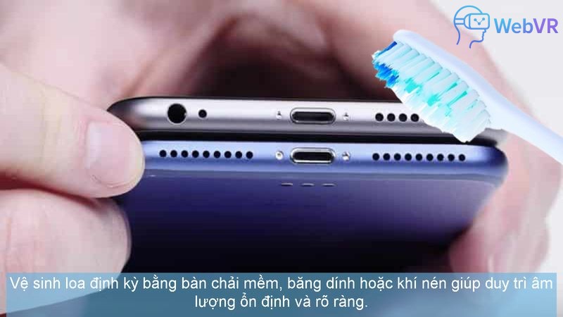 Vệ sinh loa định kỳ bằng bàn chải mềm, băng dính hoặc khí nén giúp duy trì âm lượng ổn định và rõ ràng.