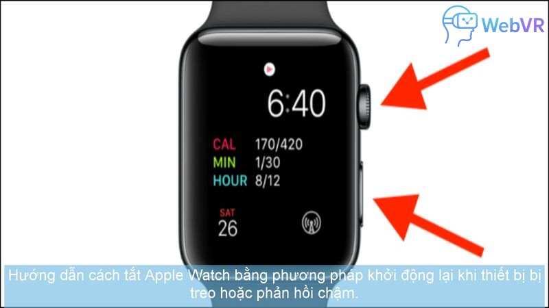 Hướng dẫn cách tắt Apple Watch bằng phương pháp khởi động lại khi thiết bị bị treo hoặc phản hồi chậm.
