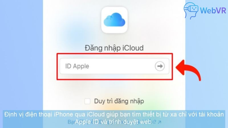 Định vị điện thoại iPhone qua iCloud giúp bạn tìm thiết bị từ xa chỉ với tài khoản Apple ID và trình duyệt web.