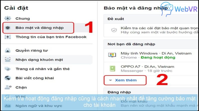 Kiểm tra hoạt động đăng nhập cũng là cách nhanh nhất để tăng cường bảo mật cho tài khoản