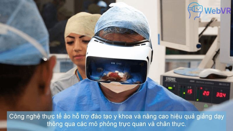Công nghệ thực tế ảo hỗ trợ đào tạo y khoa và nâng cao hiệu quả giảng dạy thông qua các mô phỏng trực quan và chân thực.