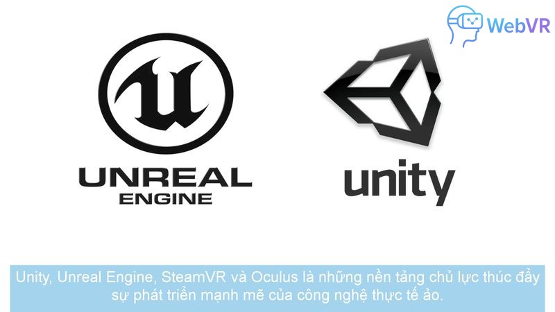 Unity, Unreal Engine, SteamVR và Oculus là những nền tảng chủ lực thúc đẩy sự phát triển mạnh mẽ của công nghệ thực tế ảo.